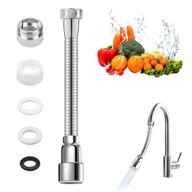 CHENYU 1 Piece Tap Extension 30 cm Tap Extension 360 Degree Rotating Extension Tap Explosion-proof and Rustproof Tap Extension Kitchen for Kitchen Bathroom Toilet