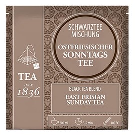 2 x teemando® black tea mix, East Frisian Sunday tea, 50 pyramid bags in a sachet of 3 g = 2 x 50 bags