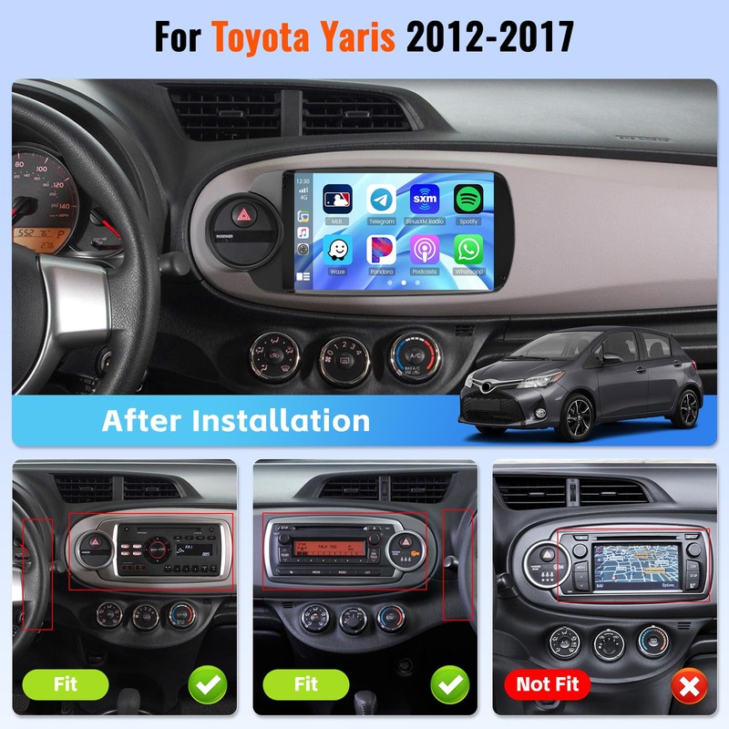 2+64GB Realdio Android 15 Car Radio for Toyota Yaris 2012-2017