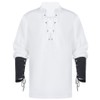 MALINRSSE 6 Pcs Men's Renaissance Pirate Costome Set Medieval Shirt