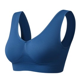 Vermilion Bird Women's 3 Pack Seamless Comfortable Sports Bra with Removable Pads Pack of 6 4XL