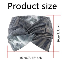 MUNSKT 4 Pack Krawatte Dye Knotted Stirnbänder für Frauen, Elastisches Boho Twisted Stirnband für Sport, Yoga, Make-up, Spa & Mode Accessoires.