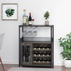 IDEALHOUSE 3-Tier Wine Bar Cabinet with Detachable Wine Rack and