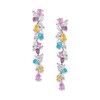 EVER FAITH Long Earrings with Cubic Zirconia for Women Party