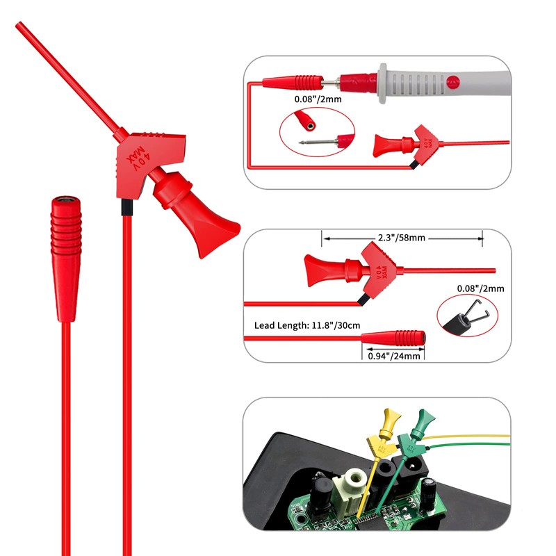 Cleqee Multimeter Test Leads Kit 21PCS Electrical Test Cables with