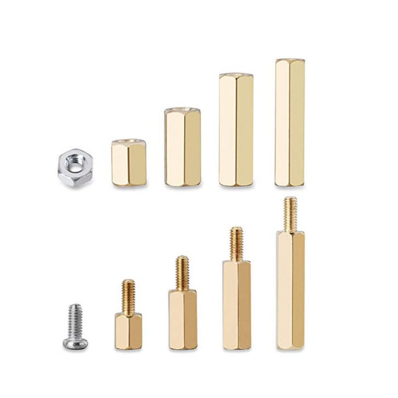 180pcs M2.5 Standoff Kit - Male Female Hex Brass Spacer