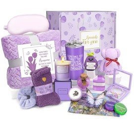 11 PCS Regalos de Cumpleaños para Mujeres, Cesta regalo de relajación spa, Paquete de Cuidado Personal para mujeres, Caja de Regalos para Mujer, mejor
