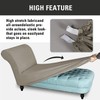 Topchances Jacquard Chaise Lounge Cover Stretch Armless Chaise Lounge Slipcover