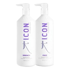 Kit Hidratación De I.c.o.n. Products Drench Y Free De Litro.