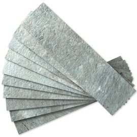 AULIGET 40-Piece Mountain Rock Peel and Stick Backsplash Wall Tiles, 3" x 12" PVC Faux Stone Stick on Tiles for Backsplash Kitchen, Bathroom, Laundry Room, Camper, Fireplace