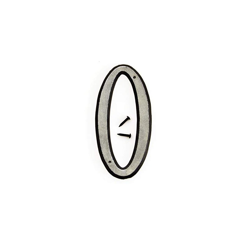 Hy-Ko 4” Classic Black Reflective Plastic House Number, Modern Raised