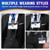 10PCS ID Badge Holder Horizontal-Extra Thick Clear ID Card Holder
