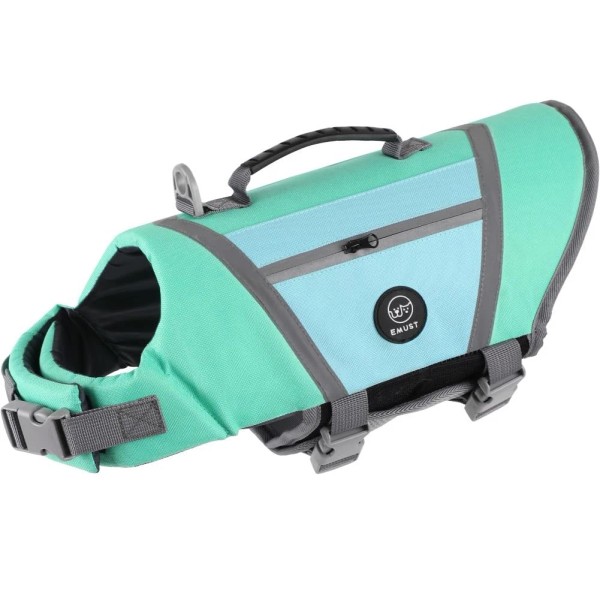 EMUST Dog Life Vests for Swimming, Adjustable Pet Life Jackets
