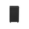 Linon Cary Black Six Drawer Wide Roll Cart