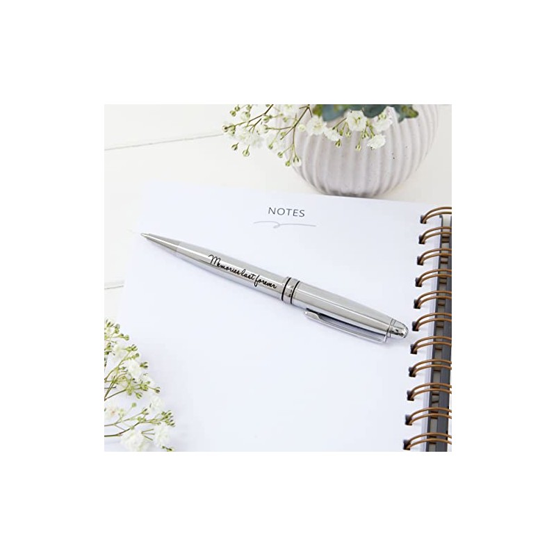ANGEL & DOVE 'Memories Last Forever' Silver Chrome Pen -