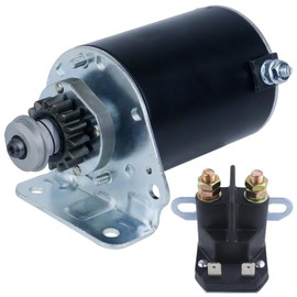 Ezamintaly Starter 15 Teeth & Relay for John Deere 92H 107H D125 D130 D140 D155 D160 D170 S120 S130 S140 S160 S170 S180 E120 E130 E140 E150 E160 E170 Z235 Z335E Z335M Z315E, MIA13038