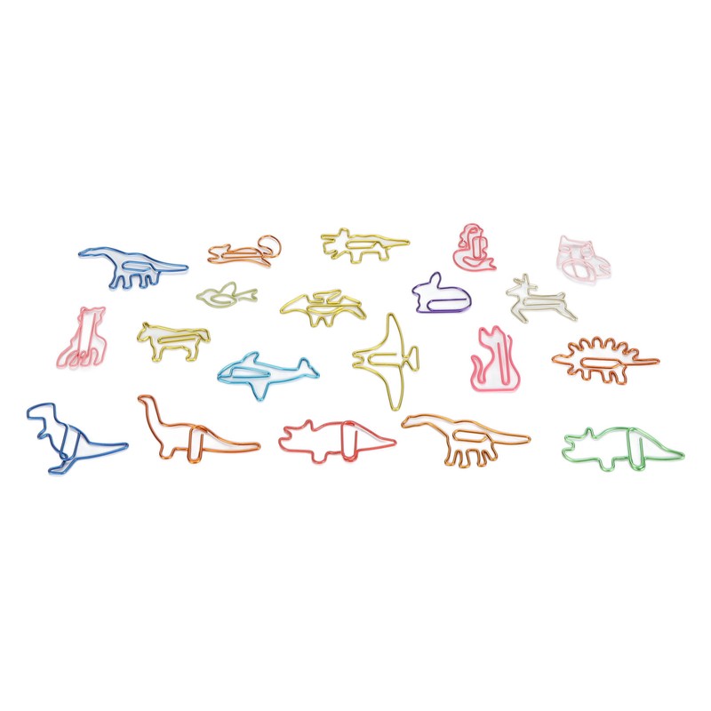 100pcs Colorful Paper Clips 20 Cute Shapes Stable Clamping Lightweight