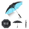 Sun Umbrella with Fan Mister 190T Vinyl Fiberglass UV Proof