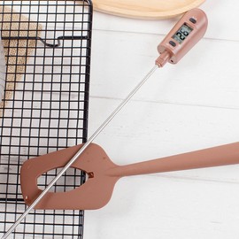 OFKPO Elektronisch Silikon Thermometer Spachtel,Küche Backen Thermometer Werkzeuge