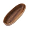 Wooden Serving Tray Easy Cleaning Boat Shape Wooden Food Plate