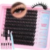 Spiky Lash Clusters Kit 14-20mm Long Eyelash Extension Kit 100D