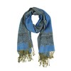 Paskmlna Chal de pashmina de doble capa reversible con patrón