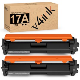 v4ink Compatible Toner Cartridge Replacement for HP 17A CF217A with Pro MFP M130nw M130fn M130fw M130 M130a M102 M102a M102w Printer (Black, 2-Pack)