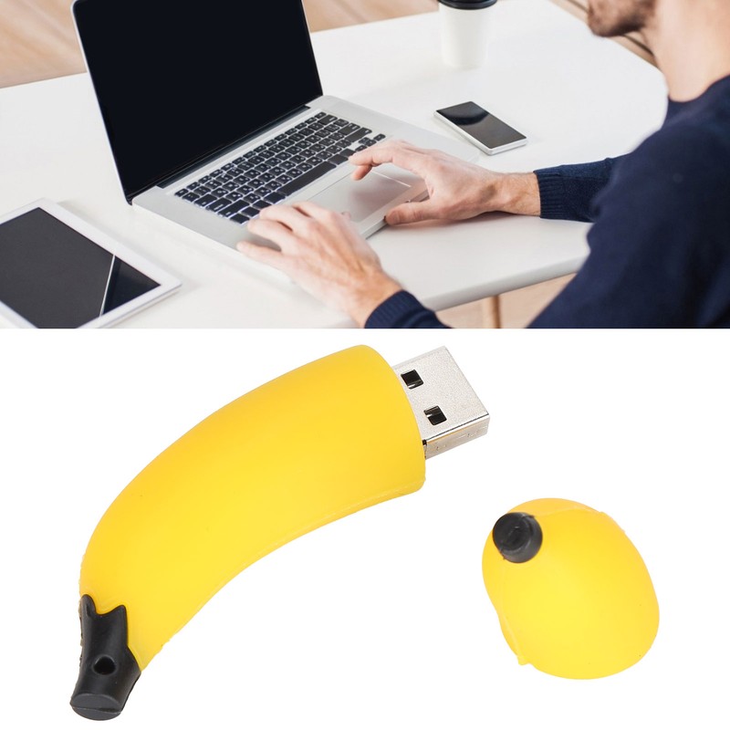 USB Flash Drive Cute Cartoon Banana Shape Thumb Drives for