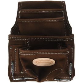 McGuire-Nicholas 10 Pocket Carpenter's Pouch | Premium Leather Nail & Tool Bag with Reinforced Wear Points