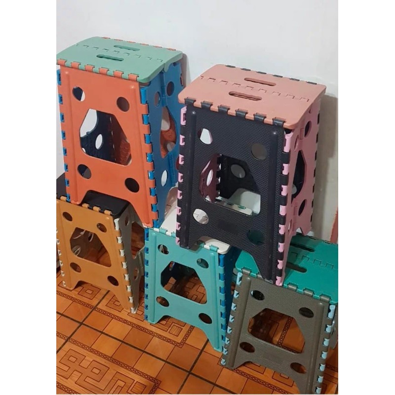 MDJ 2 Bancos Plegable Grande Portátil Plástico 120kg +envio