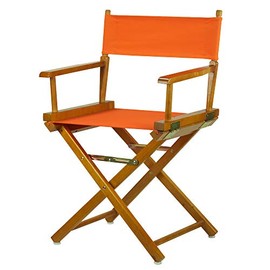 Casual Home 18" Director's Chair Honey Oak Frame with Tangerine Canvas