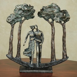 Through The Years Couple in Love Table Sculpture