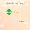 120pcs Alien Head Confetti, Outer Space Table Confetti, Green&Silver Glitter