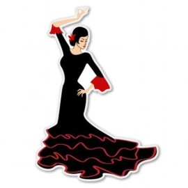 AK Wall Art Flamenco Dancer Car Vinyl Sticker - SELECT SIZE - (A) X-Small: 3"