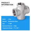 ERGAOBOY 1 Piece 304 Stainless Steel 1" BSP Female 4-Way