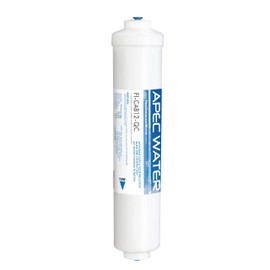 APEC Water Systems 12" Commercial Grade US Made Inline Carbon Post-filter with 3/8" Output For Light Commercial Reverse Osmosis Water Filter System (FI-CAB12-QC)