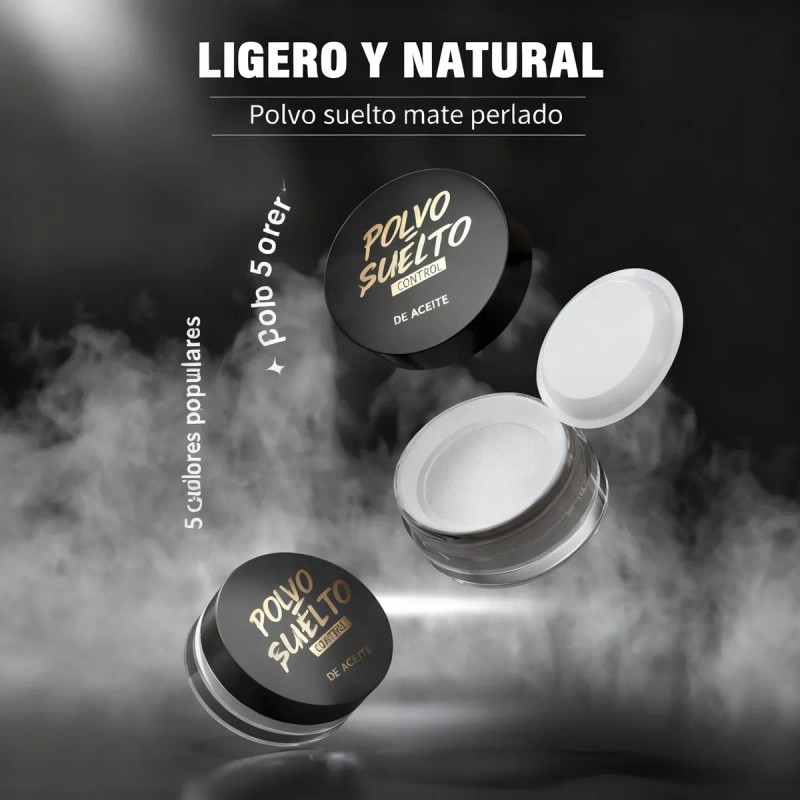 Polvo Suelto Translúcido, Polvo Fijador De Maquillaje Mate