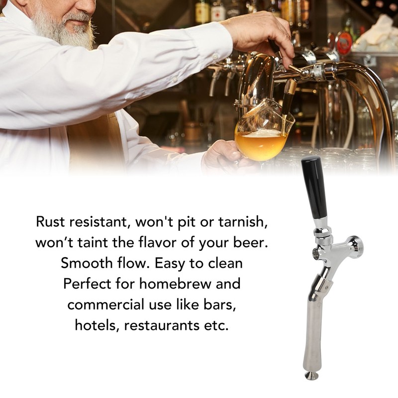 Beer Faucet Stainless Steel Draft Beer Keg Tap Turbocharged Less