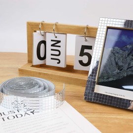 TKYPZY 3000 Pieces Disco Ball Tiles Disco Mirror Tiles 5 mm X 5 mm Mosaic Square Glass Sticker for DIY Craft Decoration Self-Adhesive Mirror Mosaic Tiles Self Adhesive Disco Ball Mirrors Pieces (Silver)