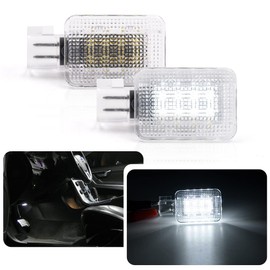njssjd 2X LED Car Interior Footwell Step Light for Volvo XC60 S60 V60 C30 V50 SMD Xenon White Led Footwell Welcome Under Dash Courtesy Lamp