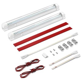 Suuonee Luces interiores del coche, 2 piezas 6000K 12V 2500LM LED RV luces Lámpara de techo para camiones Caravanas Remolques