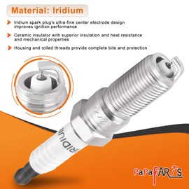 PAPAPARTS Ignition Coil Pack and Iridium Spark Plugs Compatible with Ford Edge Taurus Explorer Flex for F150 for Mustang, for Lincoln MKS MKZ, for Mazda 6 CX-9 3.5L 3.7L V6 UF553 UF595 Pack of 6