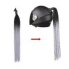 Helmet Pigtail, Gradient Bicycle Helmet Braid with Reusable Suction Cup