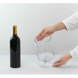 CYS EXCEL Glass Hurricane Pillar Candle Holders (H:8" W:4.75", 2 PCS) | Multiple Size Choices Short Stem Candle Jars | Stemmed Glass Cylinder Candle Vase