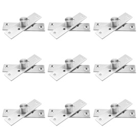 Create idea 8Pcs 360 Degree Door Pivot Hinge Center Pivot Hinges with Fixing Screws Stainless Steel 360 Degree Rotation Hidden Door Pivot Hinges for Swinging Doors Cabinet Doors