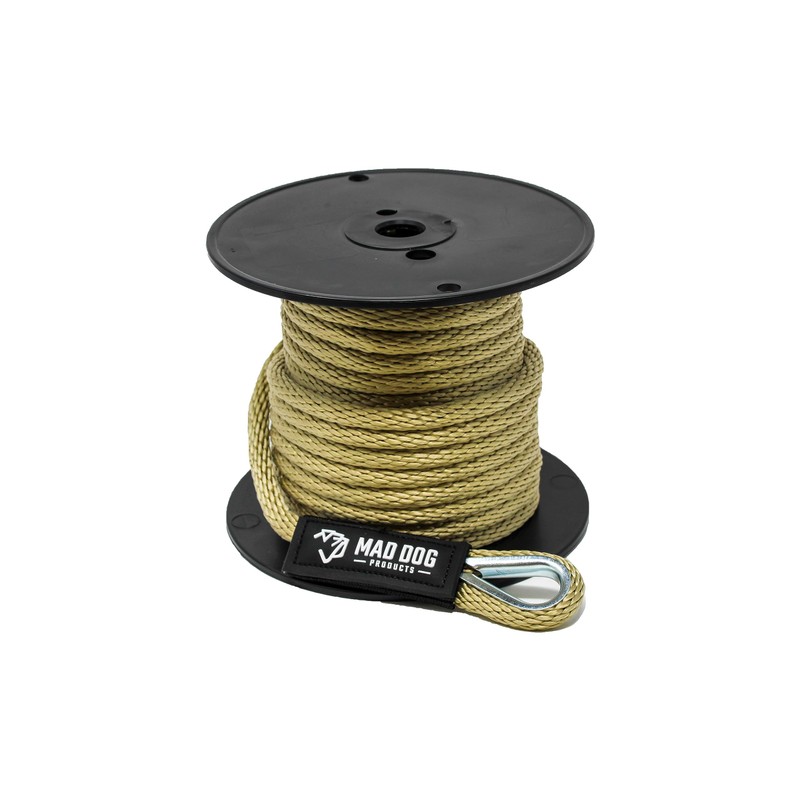 3/8" x 25' Jute Solid Braid Nylon Anchor Line w/Thimble