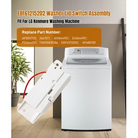 EBF61215202 Washer Lid Switch Assembly Fit For LG Kenmore Washing Machine,Replace 2667077,AP5597170,PS3644957,EAP3644957,AH3644957,EBF61215203