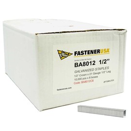 1/2" Leg x 1/2" Crown 21GA GALV 8012 Staples 80,000ct | BA8012C8