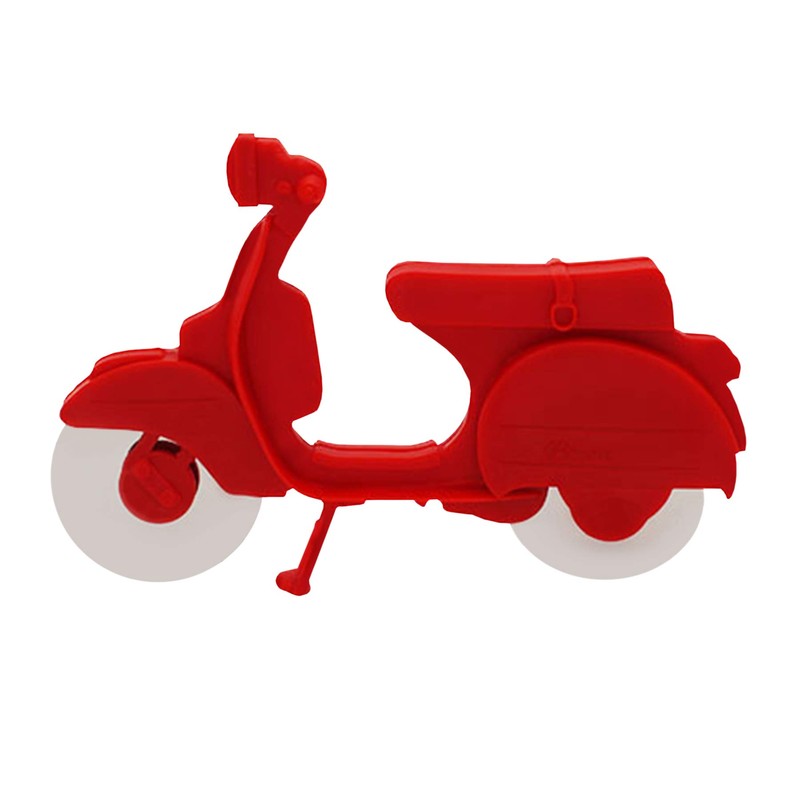 Monsterzeug Pizza Cutter Scooter, Red Pizza Roller, Original Pizza Cutter