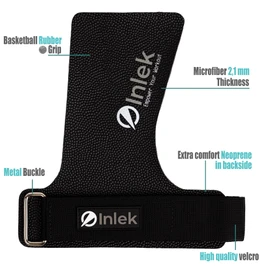 Inlek USA Heavy Duty Gloves with Advanced Grip Protect Your Hands and Improve Your Grip Strengthen Your Cross Training, Bar, Pull Ups, Weightlifting (Neutral-BW)